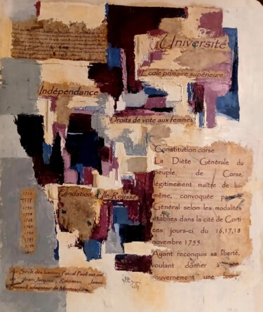Collages titled ""PASQUALE PAOLI : 2…" by Lili-Suzzoni, Original Artwork, Oil