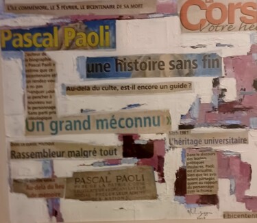 Peinture intitulée ""PASQUALE PAOLI : 2…" par Lili-Suzzoni, Œuvre d'art originale, Huile Monté sur Autre panneau rigide