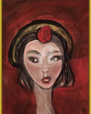 Peinture intitulée "Autoportrait" par Bmed, Œuvre d'art originale, Pastel
