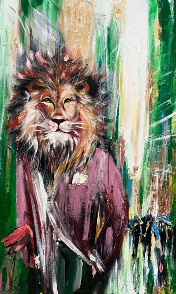Картина под названием "сила городского муж…" - Лилия Будзинская, Подлинное произведение искусства, Графит