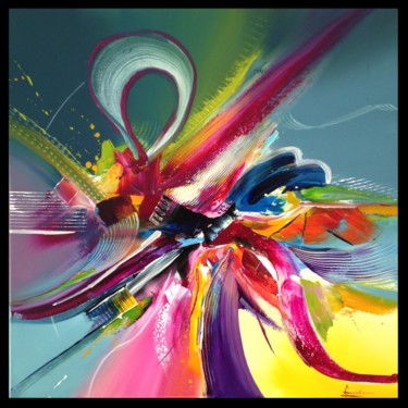 Peinture intitulée "Explosion 60x60" par Lilian Fournier, Œuvre d'art originale, Huile