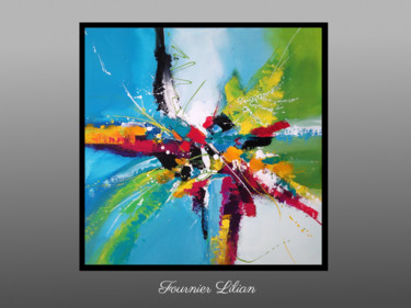 Painting titled "Wave 60x60 châssis…" by Lilian Fournier, Original Artwork, Acrylic