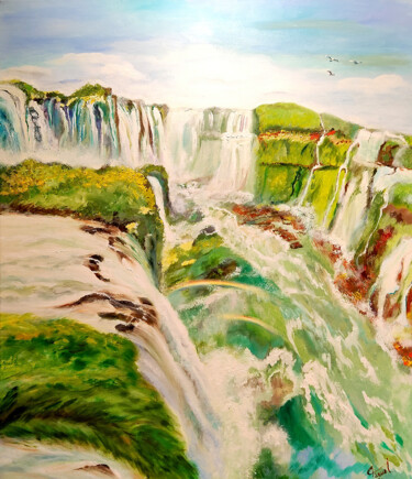 Pintura titulada "Agua Grande" por Liliana Beatriz Teruel, Obra de arte original, Oleo