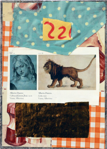Collages titled "Postcard 1" by Liliana Kancepolski, Original Artwork, Collages