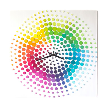 Design mit dem Titel "Time of rainbow 27.…" von Liliana Stoica, Original-Kunstwerk, Acryl Auf Holzplatte montiert