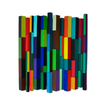 Eucalipt / 19.5x19.5" / 3D wood wall art / acrylic Malarstwo zatytułowany „Eucalipt / 19.5x19.…” autorstwa Liliana Stoica, Oryginalna praca, Akryl Zamontowany na Panel drewnia…