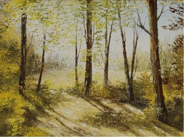 Painting titled "Forest Trees" by Liliana Frasca, Original Artwork