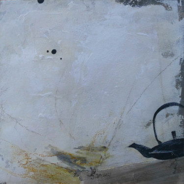 Peinture intitulée "Thé blanc 2" par Liliane Bordes, Œuvre d'art originale, Acrylique Monté sur Autre panneau rigide