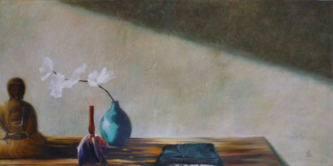 Malerei mit dem Titel "Autel 1" von Liliane Bordes, Original-Kunstwerk, Acryl