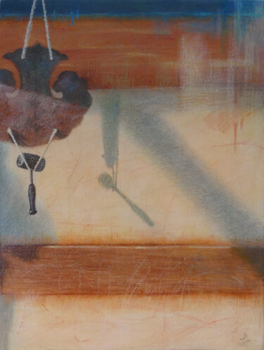 Картина под названием "Métal" - Liliane Bordes, Подлинное произведение искусства, Акрил Установлен на Другая жесткая панель