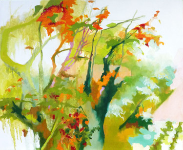 Schilderij getiteld "En face l’automne p…" door Liliane Camier, Origineel Kunstwerk, Olie