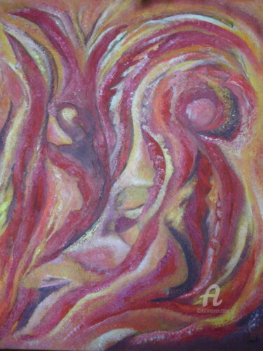 Painting titled "shiva" by Liliane Cima, Original Artwork, Acrylic