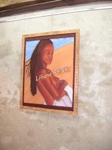 Peinture intitulée "Sur le sable" par Liliane Yenk, Œuvre d'art originale