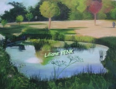 Peinture intitulée "Reflets (pastels se…" par Liliane Yenk, Œuvre d'art originale