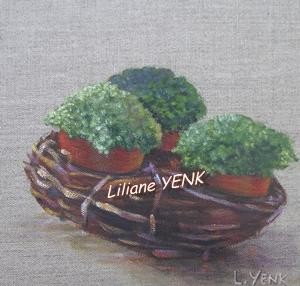Peinture intitulée "Mini mousse (acryli…" par Liliane Yenk, Œuvre d'art originale, Acrylique