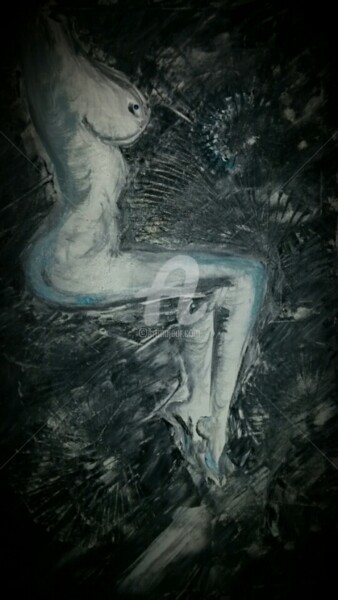Painting titled "toute nue" by Marlene Brial, Original Artwork, Acrylic