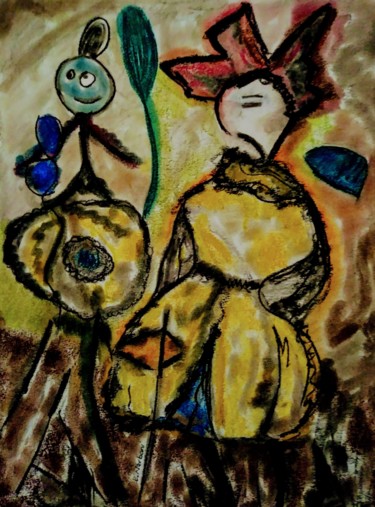 Рисунок под названием "Gio-by-Li-Narboni.j…" - Li Narboni, Подлинное произведение искусства, Пастель