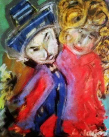 Dibujo titulada "Come-With-Me-by-Li-…" por Li Narboni, Obra de arte original, Carbón
