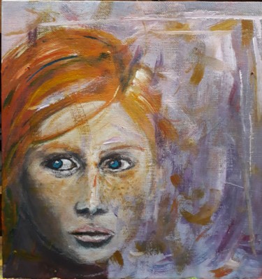 Peinture intitulée "Portrait féminin du…" par Lilichacha, Œuvre d'art originale, Acrylique