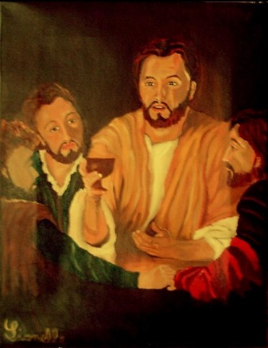 Painting titled "Communion" by Lili, Original Artwork, Oil