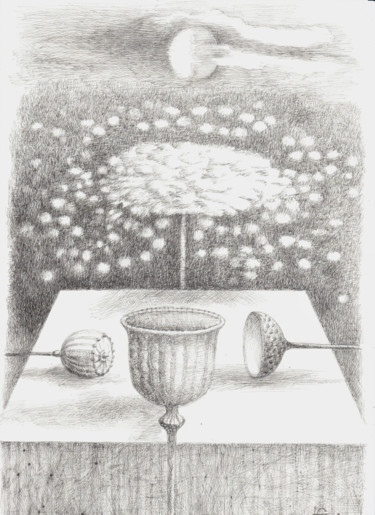 "Die irreale Symmetr…" başlıklı Resim Lili Gräfenstein tarafından, Orijinal sanat, Mürekkep