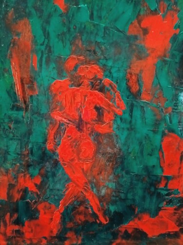 Pintura intitulada "Baile de amor y pas…" por Liliia Furman, Obras de arte originais, Óleo