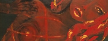 Pittura intitolato "Shibari" da Liliia Furman, Opera d'arte originale, Acrilico