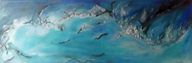 Painting titled "Improvisation - blu…" by Liliia Iuldasheva, Original Artwork, Oil