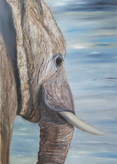 Peinture intitulée "Elephant's Dream -…" par Liliia Iuldasheva, Œuvre d'art originale, Huile