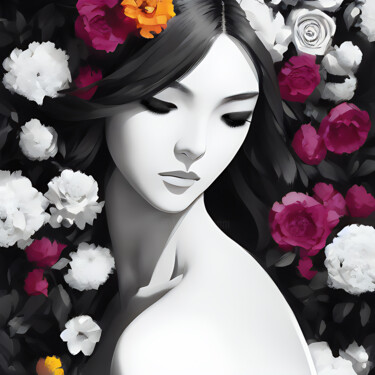 Digital Arts titled "Enduring Beauty" by Liliia Surkova (3L.i.f.e), Original Artwork, Digital Painting