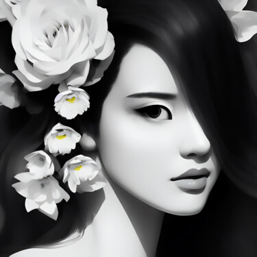 Arte digital titulada "Grace Beauty" por Liliia Surkova (3L.i.f.e), Obra de arte original, Pintura Digital