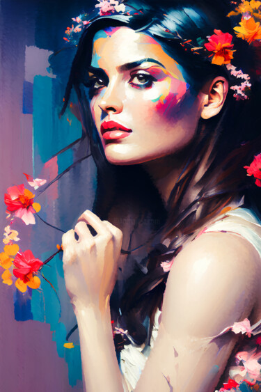 Arte digital titulada "Refined Beauty" por Liliia Surkova (3L.i.f.e), Obra de arte original, Pintura Digital