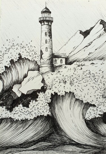 Drawing titled "Fortitude" by Liliia Yeremenko, Original Artwork, Marker