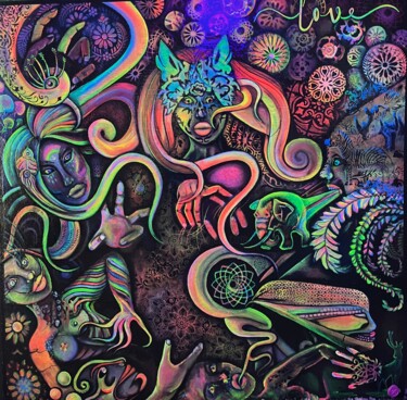 Pintura intitulada "Infinity" por Lili Kárándi, Obras de arte originais, Acrílico