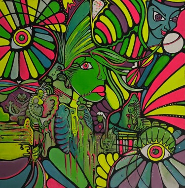 Pintura titulada "Abstrakt Daily" por Lili Kárándi, Obra de arte original, Acrílico