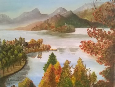 Peinture intitulée "15-lac.jpg" par Jade, Œuvre d'art originale, Huile
