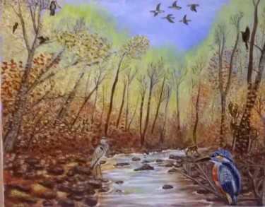 Peinture intitulée "47-ruisseau.jpg" par Jade, Œuvre d'art originale, Acrylique