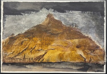 Malerei mit dem Titel "Le mont" von Lili Tarentule, Original-Kunstwerk, Tinte