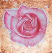 Painting titled "Pink Rose" by Liliya Tutaj, Original Artwork