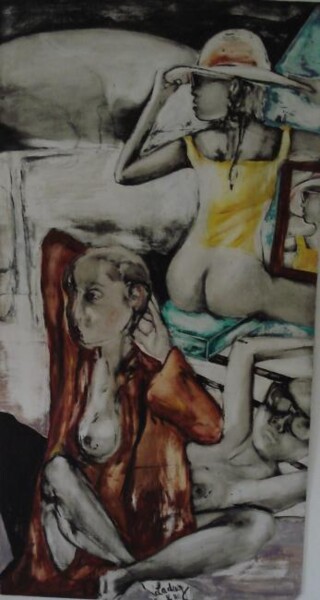 Malerei mit dem Titel "Vision" von Lilli Ladewig, Original-Kunstwerk, Öl