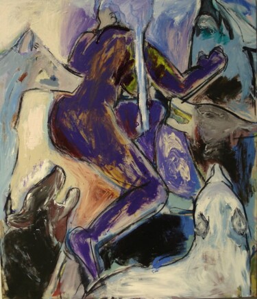 Malerei mit dem Titel "Circe bei den Bergw…" von Lilli Ladewig, Original-Kunstwerk, Öl
