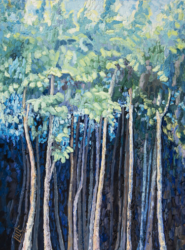 Malerei mit dem Titel "In The Forest" von Lilit Vardanyan, Original-Kunstwerk, Öl