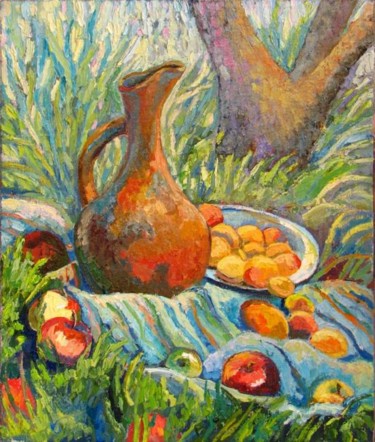 Painting titled "Styll Life With Jug" by Lilit Vardanyan, Original Artwork, Oil