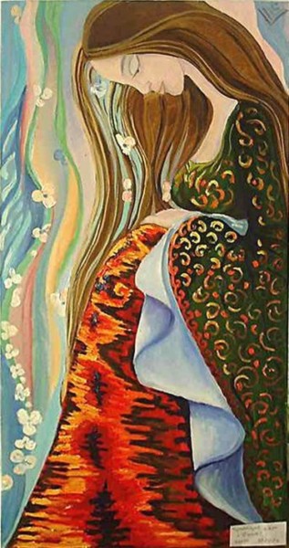 Картина под названием "Maternity" - Lilit Vardanyan, Подлинное произведение искусства, Масло