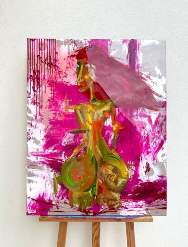 Картина под названием "Superstar" - Lilou, Подлинное произведение искусства, Акрил Установлен на Деревянная рама для носилок