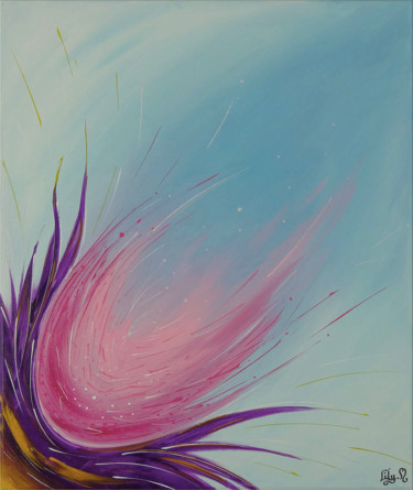 Картина под названием "Lotus" - Lily M., Подлинное произведение искусства, Акрил