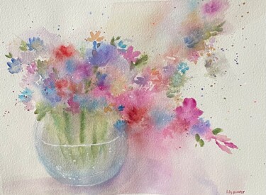 绘画 标题为“Bouquet joyeux” 由Lily Power, 原创艺术品, 水彩