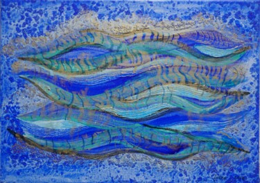 Peinture intitulée "Magic Waves" par Lilya P Dear, Œuvre d'art originale, Acrylique Monté sur Châssis en bois