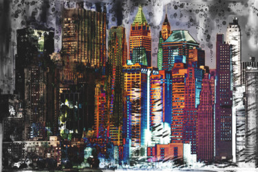 Arts numériques intitulée "Manhattan" par Lily-Anna, Œuvre d'art originale