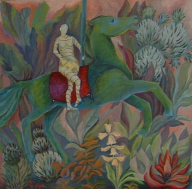 Pittura intitolato "il giardino incanta…" da Lily Popa, Opera d'arte originale